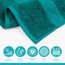 Pleasant Home Bath Towels Set of 6 (24 x 50) 100% Cotton, 515 GSM | Lightweight, Soft & Highly Absorbent Luxury Towels for Bathroom | for Gym, Pool & Spa | 6 Pack, Teal