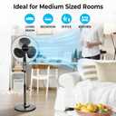 Comfort Zone Oscillating Pedestal Fan with Remote Control, Stand Fan, 18 inch, 3 Speed, Adjustable Height & Tilt, & Timer, Auto Shutoff, Ideal for Home, Bedroom & Office, Airflow 17 ft/sec, CZST181RBK