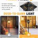 63" Solar Lamp Post Light 2 Pack, Solar Light Posts for Outside Waterproof, Outdoor Lamps for Patio, Backyard, Front Porch Decor, Warm White, Replaceable Bulb