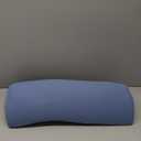 Half Moon Bolster Pillow for Legs - Cooling Under Knee Pillow for Sleeping on Back - Memory Foam Bolster Pillow for Bed Sleeping Foot Elevation (Misty Blue)