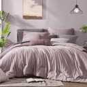 Monbix Full Size Comforter Set, Lilac Bedding Comforter for Full Size Bed Set Reversible, Bedding Sets Full 7 Pieces, Cationic Dyeing Bed in a Bag with Comforter, Sheets, Pillowcases & Shams