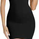 SLIMBELLE Half Slips Shaper Cool Comfort Seamless Slip Shapewear Under Dress Tight Skirt Undergarments (Black, S)