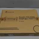 StrongTek Ergonomic Under Desk Footrest, 3 Adjustable Heights Wooden Office Footrest, Large Anti-Slip Surface, Improves Posture and Blood Circulation, up to 400lbs (Natural)