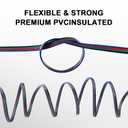 VIABRICO 100ft 22AWG 4pin RGB Wire Extension Cable, led Wire 22AWG Copper Clad Aluminum Copper Wire 12V/24V DC Cable, for RGB 3528 5050 Led Strip