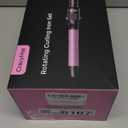 5 in 1 Automatic Rotating Curling Iron Set, CrazyMar Curling Wand Set - 5 Barrels (3/4,1,1/4 Inch) Dual Voltage Curling Wand for Professional Hair Styling, Travel, Ceramic Coating(Hot Pink)