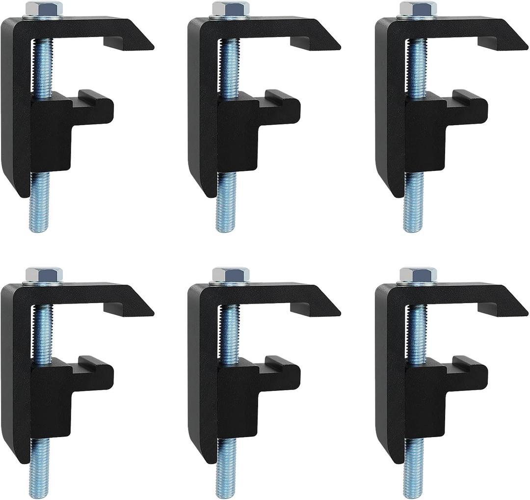 QYMOPAY QYMOPAY Track System Mounting Clamps, Truck Topper Clamps,for Toyota,Tacoma,Tundra Truck Bed Cover -6PCS Black