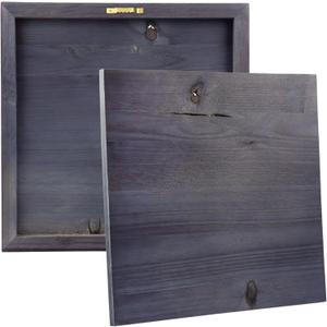 Cornucopia Brands Blank Wood Plaques (2-Pack), Gray Washed Fir Wooden Sign for DIY Crafts 12x12 Inch