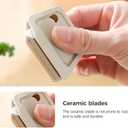 2 x Mini Ceramic Paper Cutter, 2025 New Magnetic Box Cutter, Retractable Utility Knife with Ceramic Blade, Auto-RetractCeramic Mini Box Cutter for Paper, Boxes, and Crafts