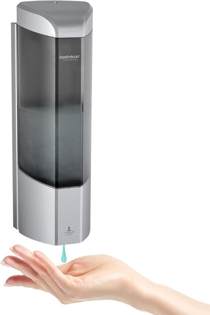 24oz Wall Mount Automatic Soap Dispenser, Touchless Sensor Liquid & Gel Hand Sanitizer Dispenser Battery Operated for Home Kitchen Bathroom Office Hotel Restaurant Commercial Use