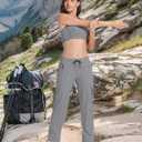 Womens Hiking Pants Lightweight Quick Dry Cargo Pants 4 Pockets Water Resistant Travel Casual Work Athletic Pant (Gray, XL)