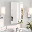 Keonjinn Medicine Cabinet Mirror for Bathroom 14"x24", Adjustable Shelves