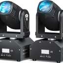 DJ Lights Moving Head U`King Mini LED Moving Head Light RGBW Stage Lighting Beam Spot Lights by DMX 512 Sound Activated Control for Wedding Disco Party Indoor Christmas and Halloween, (Set of 2) (Multicolor)