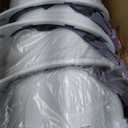 10 Pieces Suspension Hard Hat Construction Hard Hats Bulk for Safety Ratchet Cap Style with Self Adjusting Crown Straps for Men Women (White)