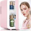 4L Makeup Mini Fridge for Bedroom, Car, Office & Dorm, Shell Pink