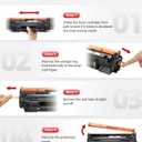 138X Black Toner Cartridge (with CHIP) Replacement Compatible for HP 138X 138A W1380A W1380X High-Yield Toner Work with LaserJet Pro 3001dw 3001fdw MFP 3101fdw Printer ( 2-Black )