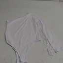 American Trends Women's Fringe Trim One Shoulder Long Sleeve Body Suits Concert Outfits Long Sleeve Bodysuit Tank Top (Medium, 02 Shoulder White)