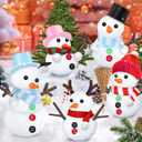Shemira DIY Snowman Kit, Christmas Crafts for Kids, Modeling Air Dry Clay Craft Kits for Kids, DIY Christmas Ornaments Kits,Party Favors Stocking Stuffers (12)
