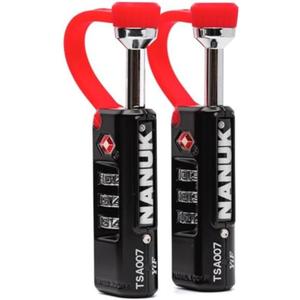 NANUK TSA Approved Locks 2-Pack Durable, Secure Travel Case Lock with Cut-Resistant Steel Shackle & Rustproof (Black)