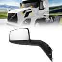 Hood Mirror Assembly Compatible with Volvo VNL 2004-2017 Right Passenger Side, Chrome OEM Replacement