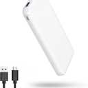 VANYUST Portable Charger, 10000mAh 5V/3A Power Bank, USB-C in&Out Fast Charging Battery Pack, External Powerbank Compatible with iPhone 16 15 14 13 12 Samsung S22 S21 Google iPad etc (White)