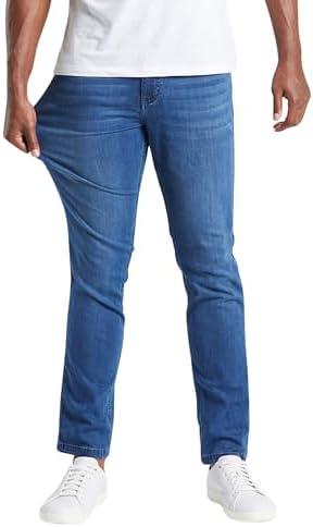 Mugsy Mens Jeans, Classic Fit, Stretch Denim Jeans for Men, Comfortable, 4-Way Stretch, Flexible Pants, Size Up If Needed, 34x34