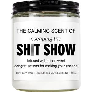 Sarcastic Candles, Going Away, Goodbye, Farewell Gifts for Coworkers - Retirement, Coworker Leaving Gifts for Women, Men - Leaving Job, Moving Away Presents for Friends, Boss, Work Bestie (White)