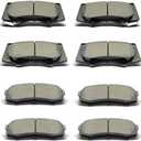 Front Rear Ceramic Brake Pads Fit For 2010-2023 Lexus GX460, For 2003-2009 Lexus GX470, For 2003-2023 Toyota 4Runner, For 2007-2014 Toyota FJ Cruiser, For 2001-2007 Toyota Sequoia