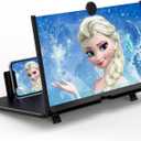 18" Screen Magnifier for Cell Phone 3D HD Magnifing Screen Enlarger Projector for Movies Videos and Gaming Foldable Phone Stand Holder with Screen AmplifierCompatible with All Smartphones