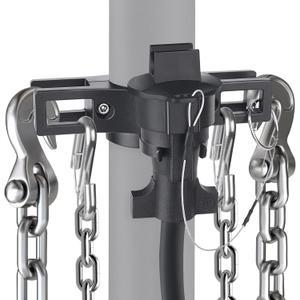 MICTUNING Heavy Duty Trailer Towing Organizer Powder Coating, Aluminum Chain Holder, 7 Way Plug Cover, a Lanyard with Aluminum Ferrule, Durable, Anti-Rust, Upgraded Design