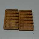 2PCS Self Draining Soap Dishes by HTB, Teak Wood Soap Holder, Soap Saver for Shower, Bathroom, Bath Tub, Kitchen Sponges, Easy Dry Extend Soap Life