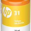 HP 31 | Ink Bottle | Yellow |Up to 8,000 pages per bottle|Works with HP Smart Tank Plus 651 and Smart Tank Plus 551 | 1VU28AN |