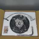 Flush Mount Ceiling Light, 4-Light Industrial Ceiling Light Fixture Matte Black with Gold Inside Kitchen Ceiling Lights for Living Room Kitchen Island Dining,E26 Base(Not Included Bulb)