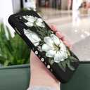for Samsung Galaxy S20 Case Creative Flower Pattern Design Dropproof Slim Protective for Galaxy S20 Phone Cover 6.2 inch-Cotton Black