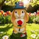 Desktop Decorative Bunny Home Decor Statues Infuse Warmth and affection into The Home Rabbit Statue - Resin Outdoor Decor for Yard, Ornaments Gift for Garden Lovers