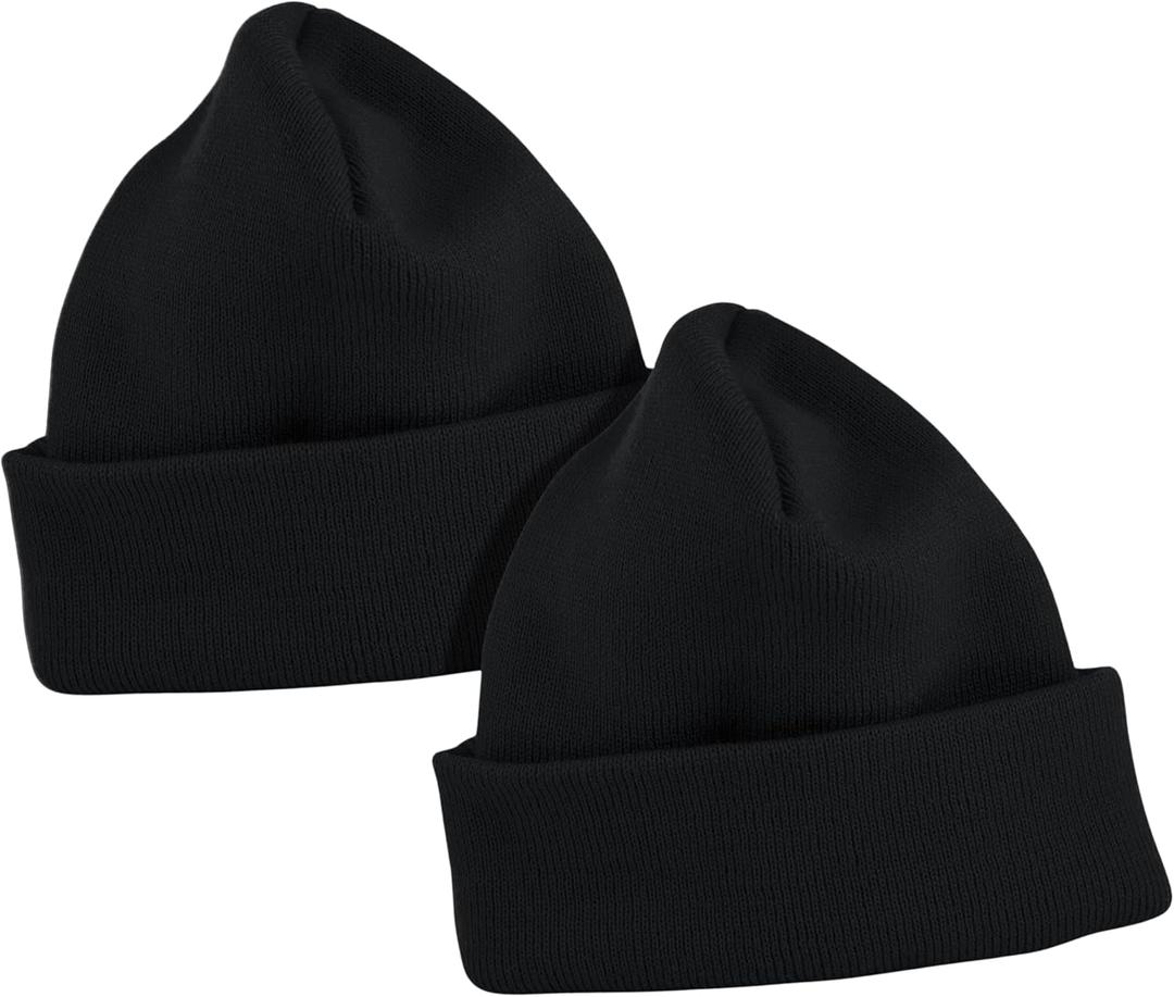 Thick Winter Beanie for Men Women Stretchy Thermal Knit Premium Cuffed Hat Skull Cap Toboggan
