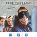 Sleep Headphones, Bluetooth 5.0 Wireless 3D Eye Mask, Lightimetunnel Washable Sleeping Headphones for Side Sleepers With Adjustable Ultra Thin Stereo Speakers Microphone Hands Free for Insomnia Travel
