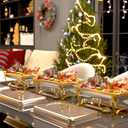 Chafing Dishes for Buffet 4Pack, 9QT Chafing Dish Buffet Set Stainless Steel Buffet Food Warmers Sets for Catering Events Parties Dinners with Complete Set,Gold and Silver (4)