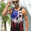 RAISEVERN Mens Tank Tops Summer Sleeveless Tee Cool Workout T-Shirts Beach Novelty Undershirts (XL)