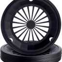 Juvale Plastic Paper Plate Holders Reusable - Black, Medium (Fits 9-Inch), Pack of 20 - Support Rings with Snap-In Grooves, Stability for Picnic & Party