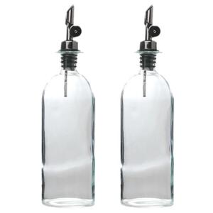 Spray Bottles 2 Pcs Watter Cooking Oil Dispenser Glass Transparent Castor