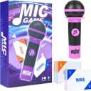 Mic misheard Music Trivia Card Game, Grab Karaoke Party Game for 2-10 Players, Music Card with 250 Lyrics (125 Cards) for Hilarious Nights Adult Christmas & Birthday Gifts (Purple)
