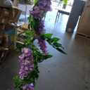 CISDUEO Wisteria Hanging Flowers Wisteria Flowers Vine Garland Wedding Arch Decoration Purple 6.56 Ft Artificial Wisteria Vines Hanging Flower Vines Silk for Party Garden Home Table Backdrop