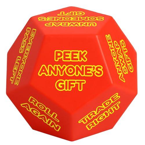 SOGUAOLO Santa Swap Gift Exchange Dice, Christmas White Elephant Game Dice, Xmas Exchange Gifts for Family Party Game, Christmas Stocking Stuffers Gift for Teens Grandkids Holiday Parties