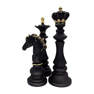 LOOYAR Three Pack Chess King Queen Knight Statue Sculpture Ornament Collectible Figurine Craft Furnishing for Home House Decoration Office Desk Table Wine Cabinet Arrangement Gift LOOYAR Three Pack Chess King Queen Knight Statue Sculpture Ornament Collectible Figurine Craft Furnishing for Home House Decoration Office Desk Table Wine Cabinet Arrangement Gift
