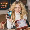 for iPhone 15 Pro Case, Starry Night Cats on Rooftop Pattern, Military-Grade Drop Protection, Cute Fantasy Soft Slim TPU Protective & Camera Protection for Women & Girls (CatGlass)