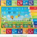 ST. BRIDGE Educational Kids Area Rug 8x10 Feet, Non Slip Play Mat Learning with ABC Alphabet, Numbers & Animals for Preschool Toddler, Soft Washable Carpet for Playroom Nursery Classroom Bedroom
