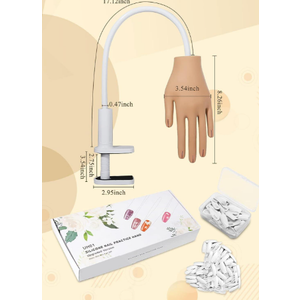 Practice Hand for Acrylic Nails - Nail Tips Won't Fall off Again- Flexible Fake Nail Mannequin Hand Practice for Training
LPNNL5V8DNR13