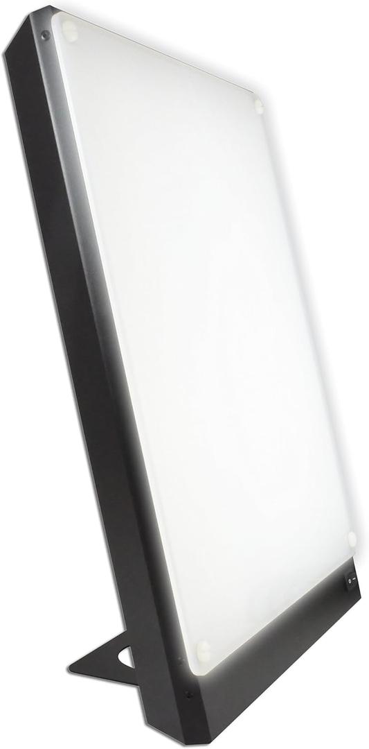 Northern Light Technologies Boxelite 10,000 Lux Bright Light Therapy Lamp Full Spectrum UV-Free Sunlight Desk Lamp with Large Panel for Energy, Focus, and Alertness Black