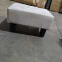 Poofzy Small Foot Stool Ottoman, Linen Ottoman Foot Rest with Legs, Rectangle Foot Rest for Couch, Footstools and Ottomans Small for Living Room and Entryway (Beige)