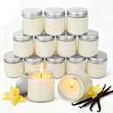 24 PCS 4oz White Soy Wax Candles, Classic Vanilla Scented Candle Gift Set | Warm & Cozy Bulk Favors for Weddings, Housewarming, Holiday Parties | Relaxing Home Fragrance.